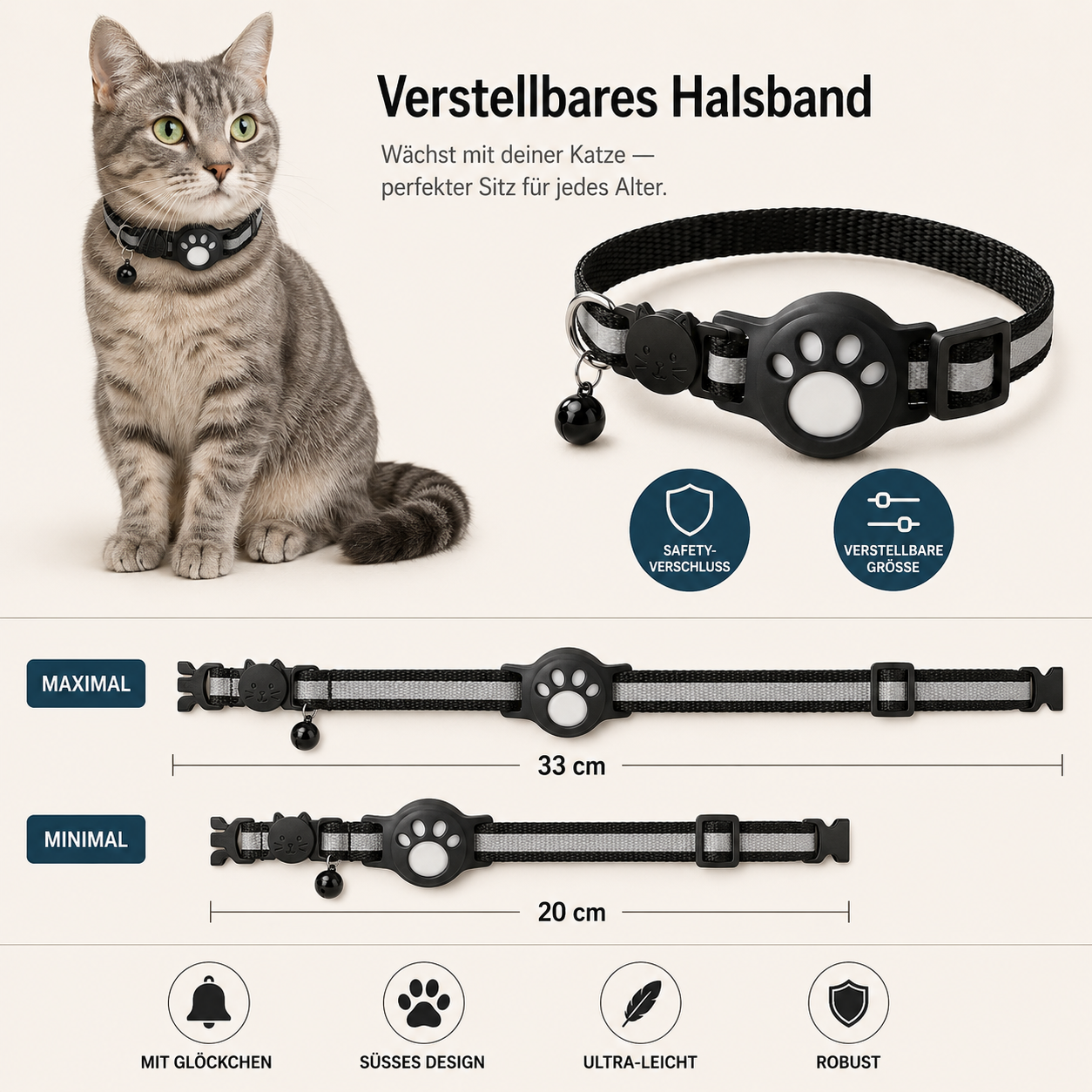 FindPaw – Smart Tracker Collar for Cats & Small Dogs