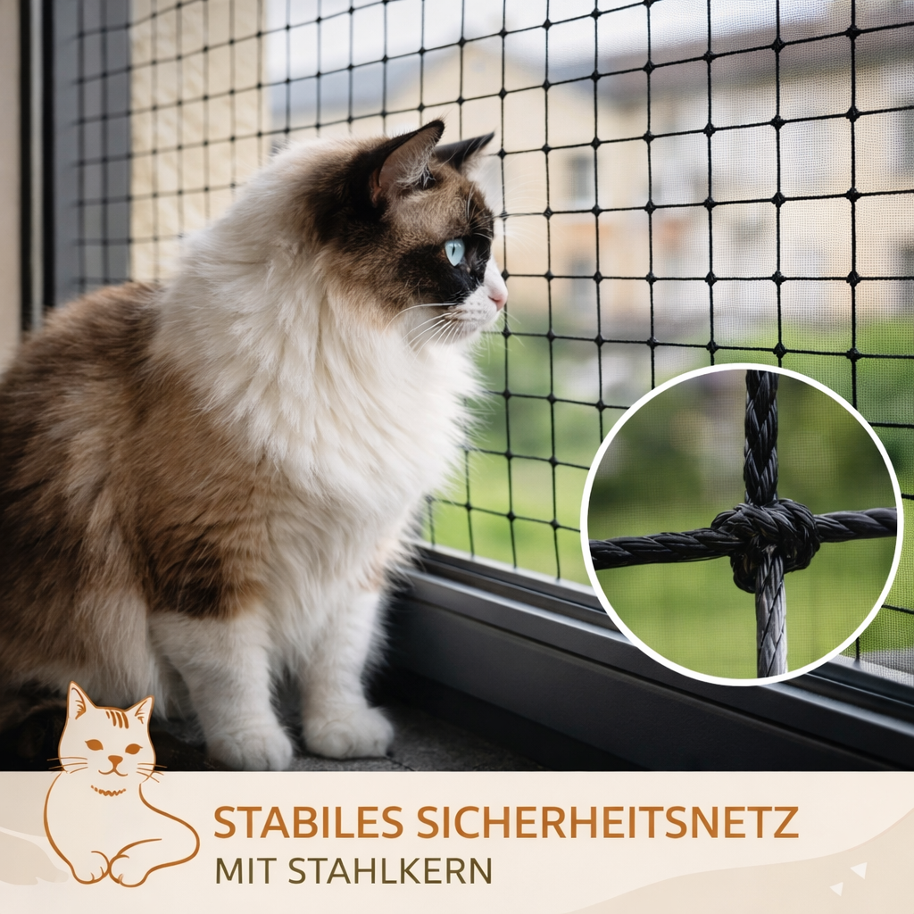 SafePaw – Katzenschutznetz für Balkon & Fenster