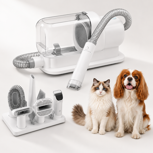 GroomPaw – Pflege-Staubsauger-Set für Hunde & Katzen
