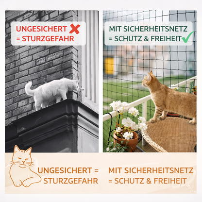 SafePaw – Katzenschutznetz für Balkon & Fenster
