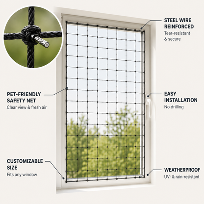 SafePaw – Cat Safety Net for Balconies & Windows