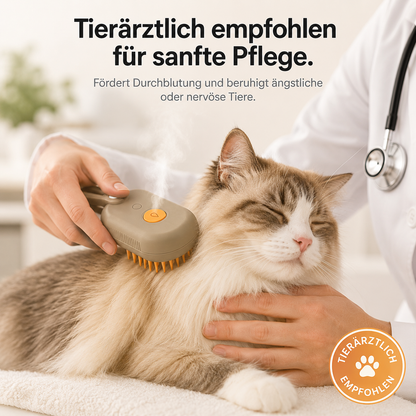 SteamPaw – 3-in-1 Dampfbürste für Hunde & Katzen