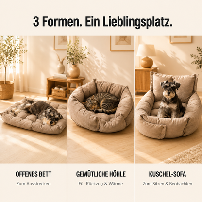 NestPaw – Kuscheliges 3-in-1 Schlafbett für Hunde & Katzen