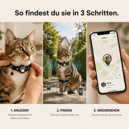 FindPaw – Smartes Tracker-Halsband für Katzen & kleine Hunde