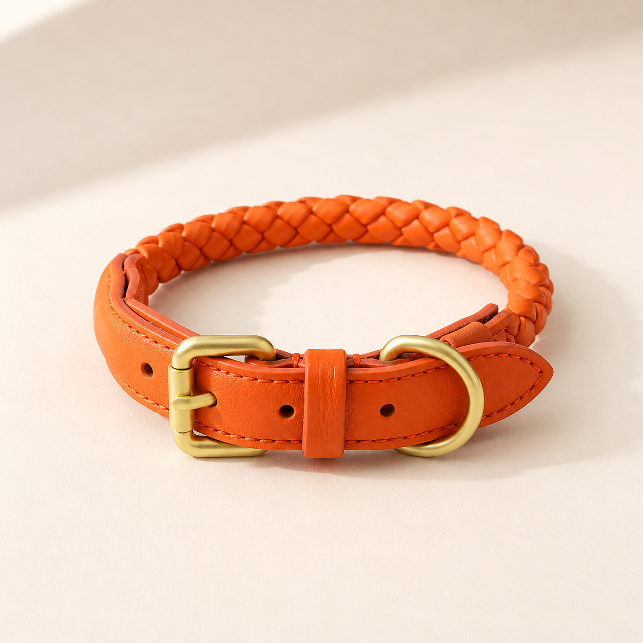 StylePaw – Geflochtenes Leder-Halsband für Hunde
