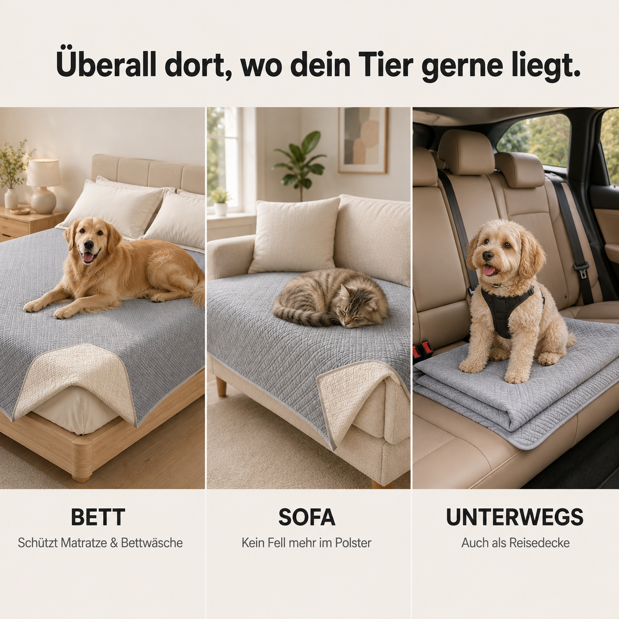 GuardPaw – Wasserabweisende Möbelschutzdecke für Haustiere