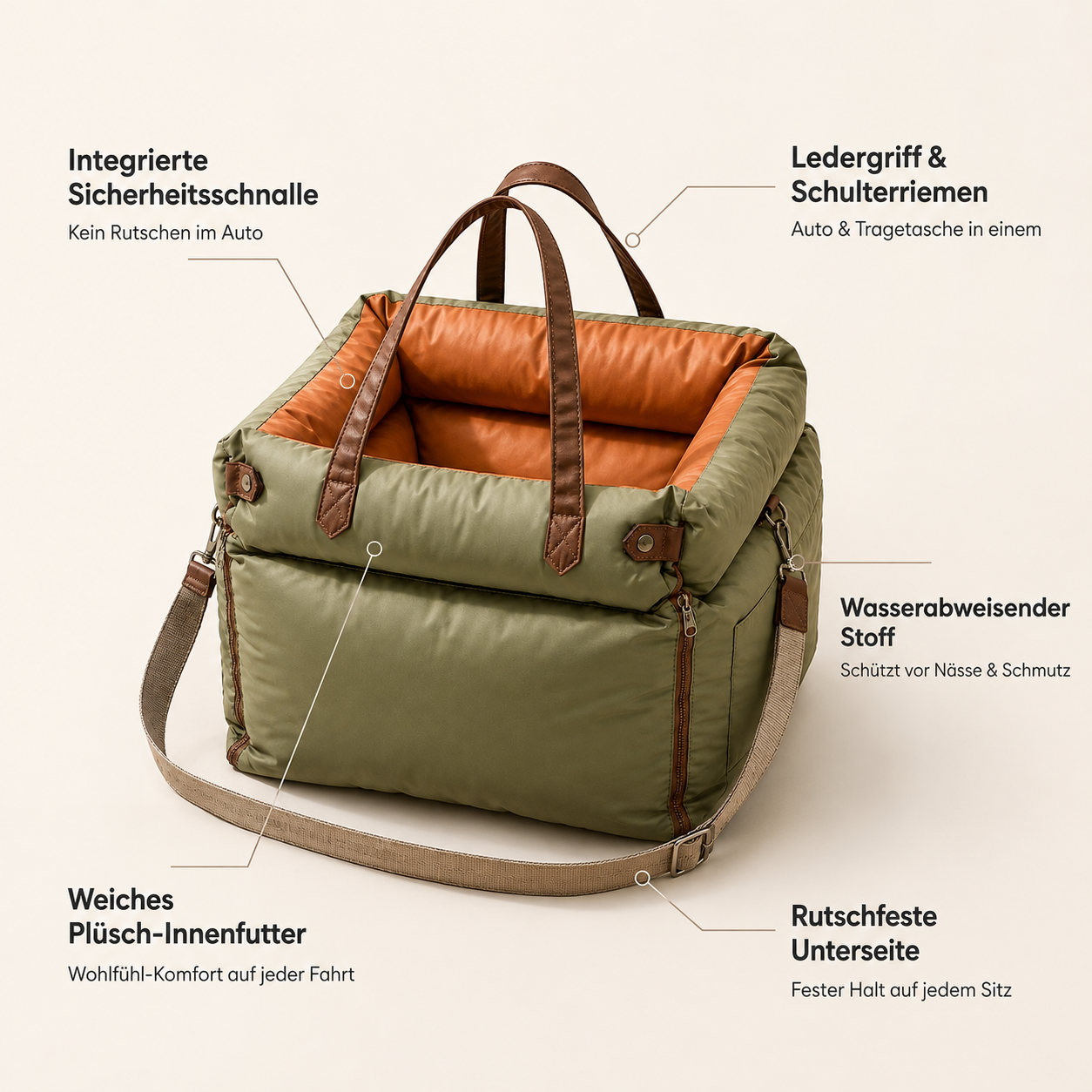 LuxRide – Premium Auto-Booster-Sitz für Hunde & Katzen