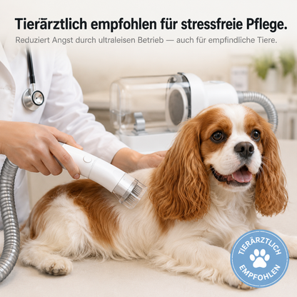 GroomPaw – Pflege-Staubsauger-Set für Hunde & Katzen