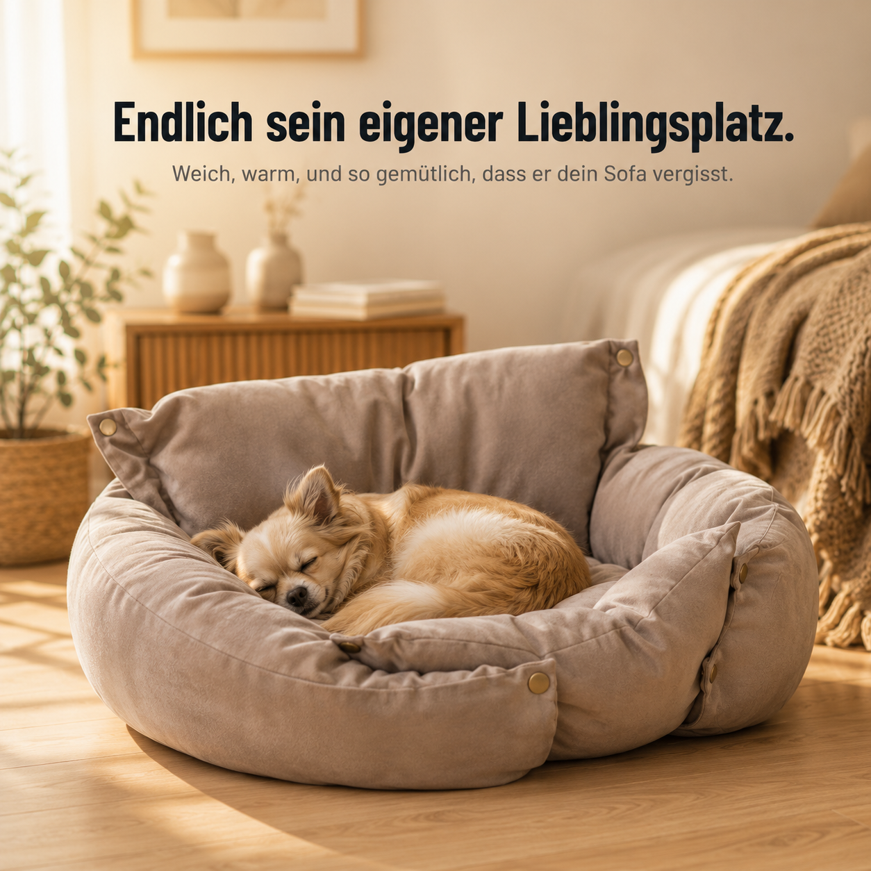 NestPaw – Kuscheliges 3-in-1 Schlafbett für Hunde & Katzen