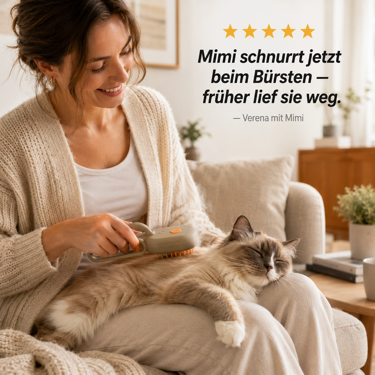 SteamPaw – 3-in-1 Dampfbürste für Hunde & Katzen