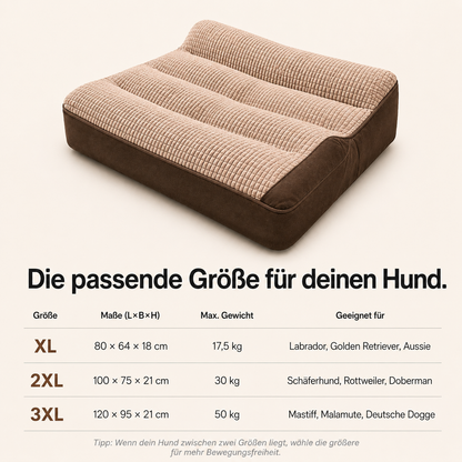 SofaPaw – Kratzfestes Orthopädisches Hundebett mit Wirbelsäulenschutz