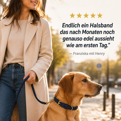 StylePaw – Geflochtenes Leder-Halsband für Hunde