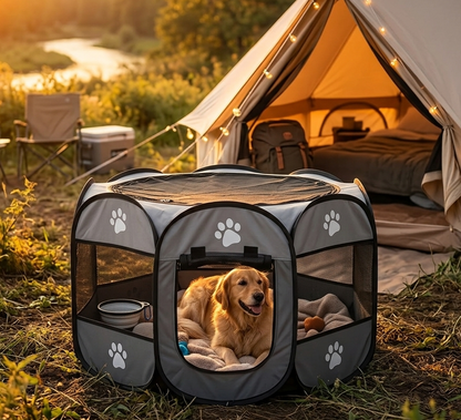 PawTent – Faltbarer Laufstall für Welpen, Hunde & Katzen