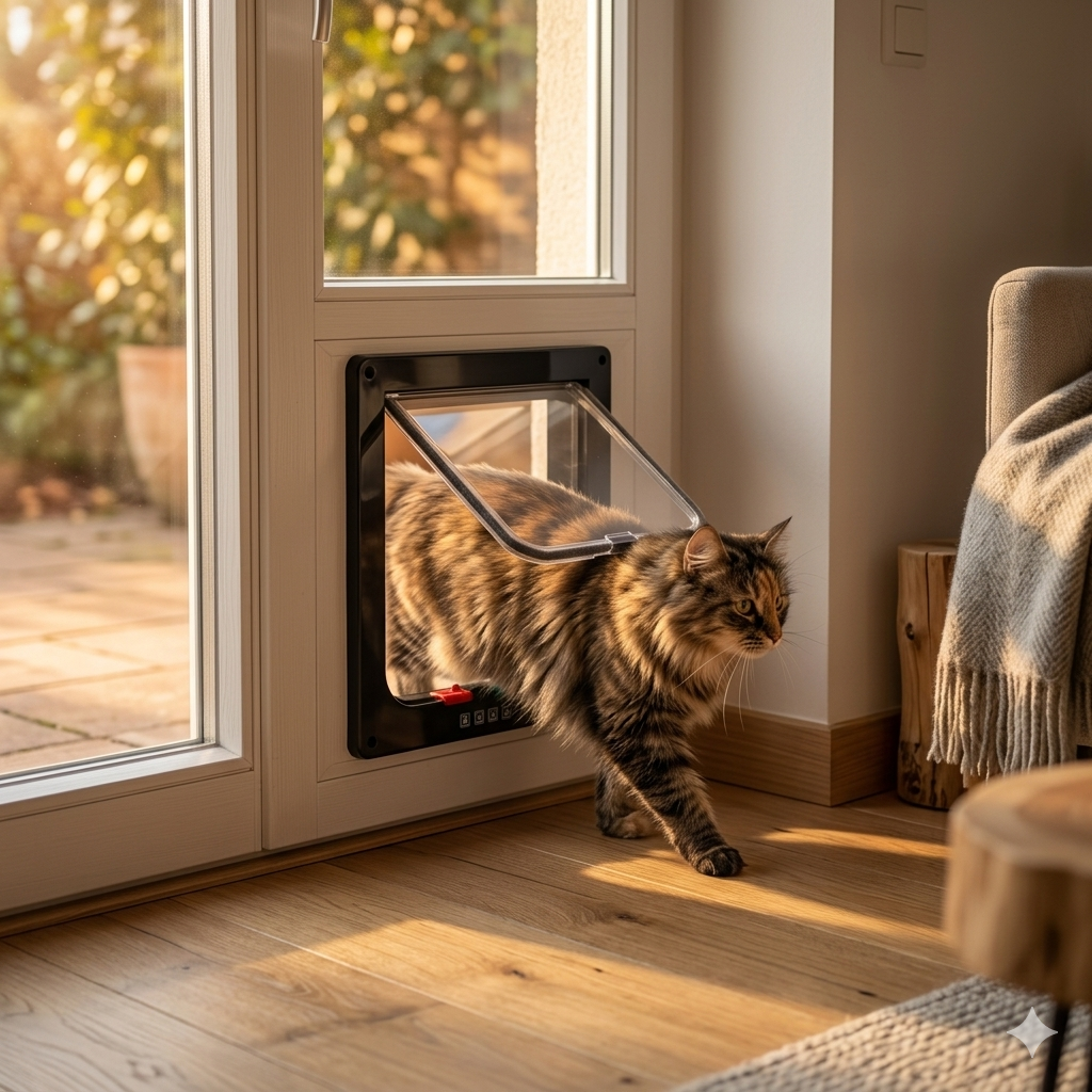 FlipPaw – 4-Modi Haustierklappe für Hunde & Katzen