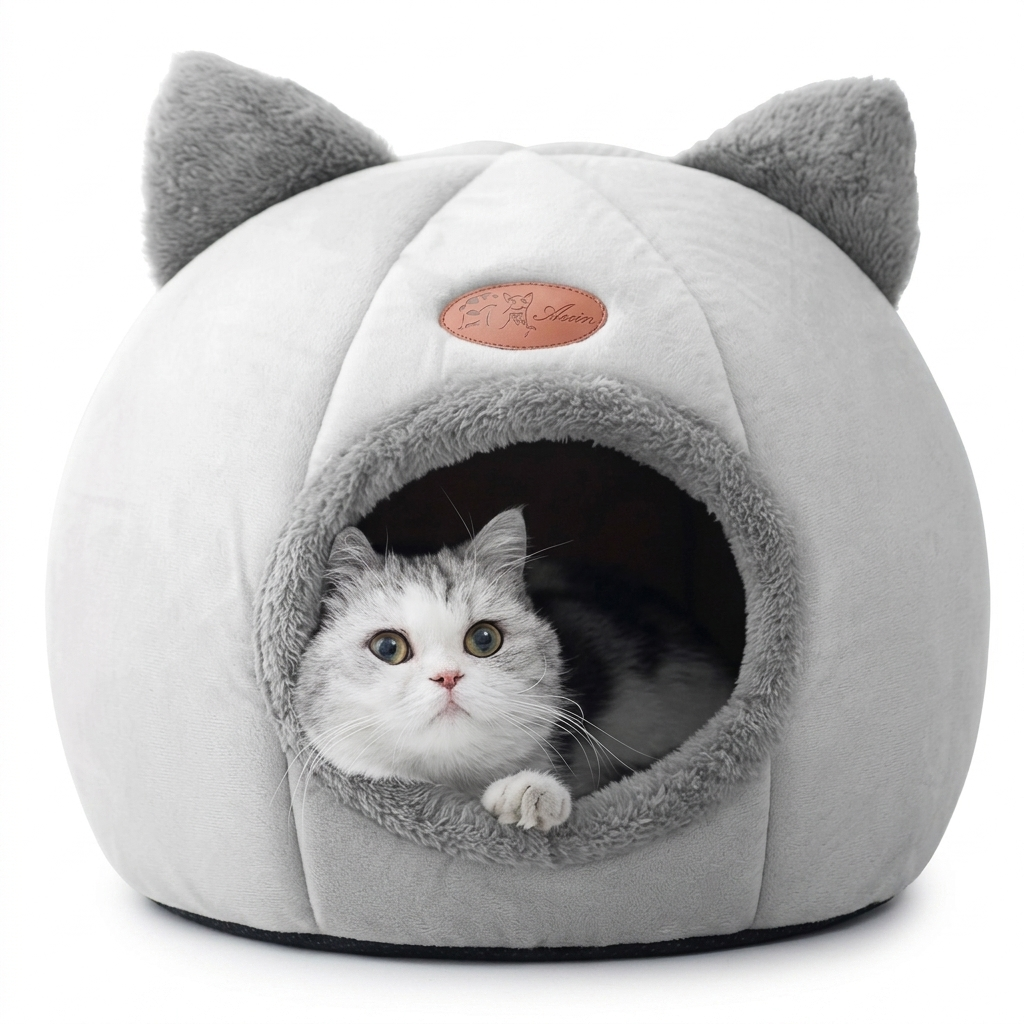CavePaw – Kuscheliges Höhlenbett für Katzen & kleine Hunde