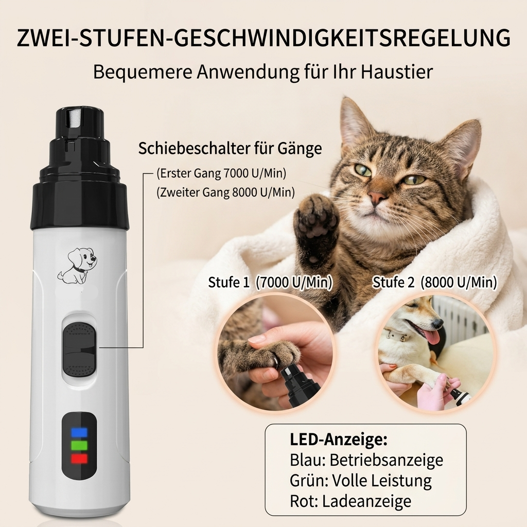 TrimPaw – Elektrische Nagelfeile für Hunde & Katzen