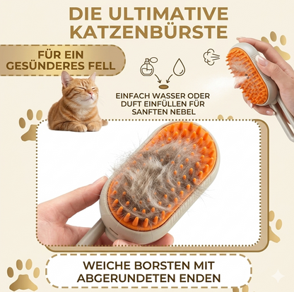 SteamPaw – 3-in-1 Dampfbürste für Hunde & Katzen