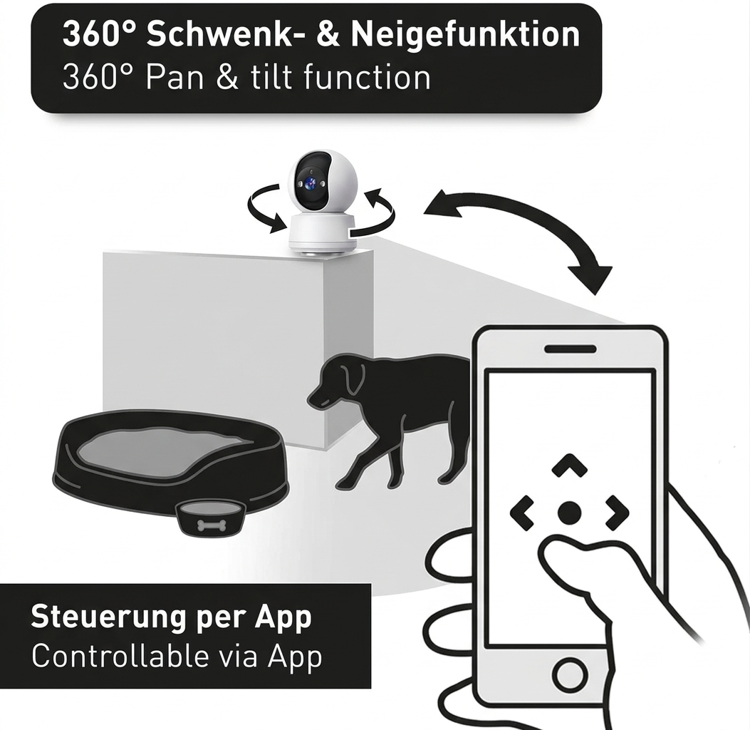 WatchPaw – 360° WLAN-Kamera für Haustiere & Zuhause