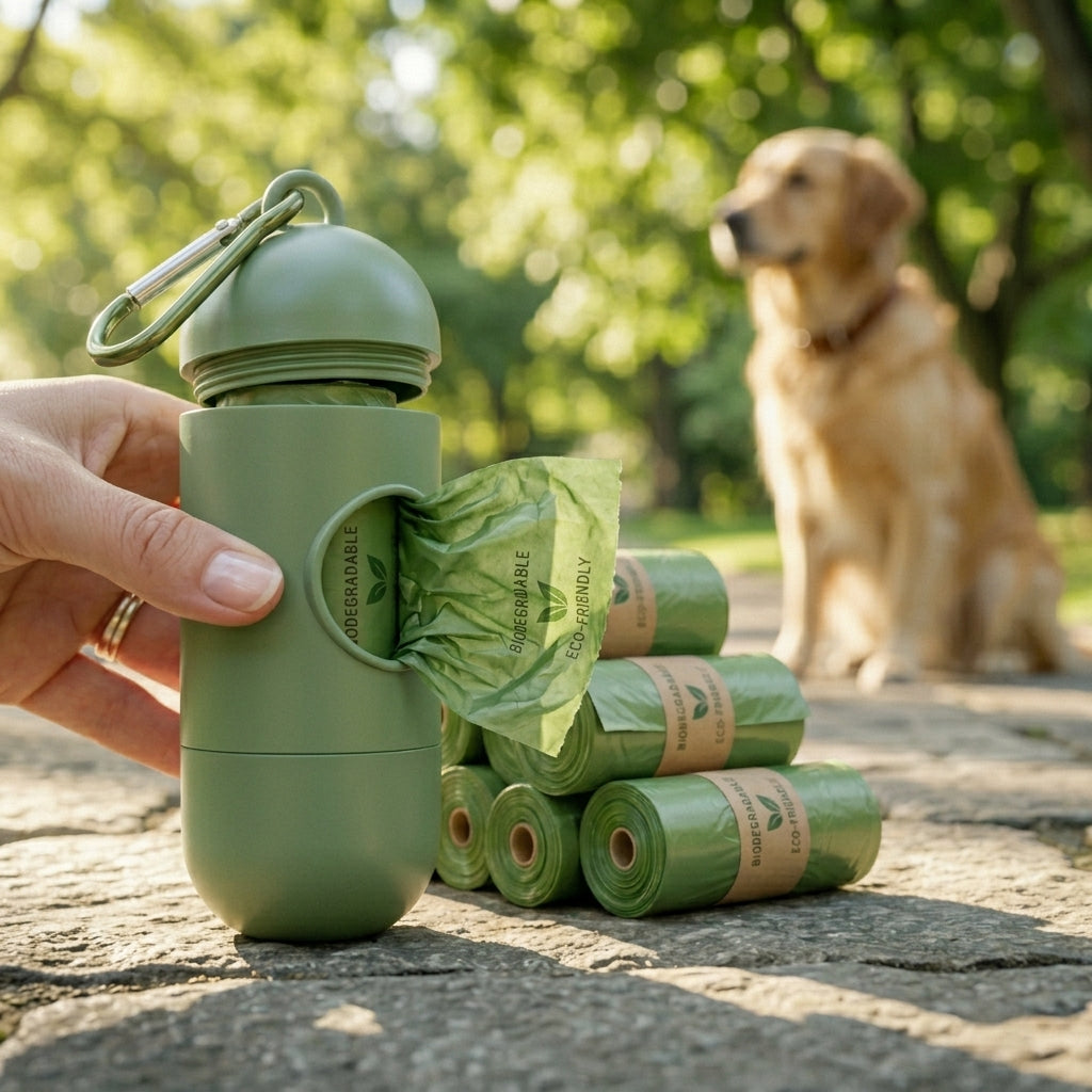 EcoPaw – 26x Biologisch abbaubare Kotbeutel mit Spender