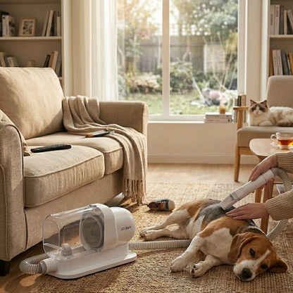 GroomPaw – Pflege-Staubsauger-Set für Hunde & Katzen