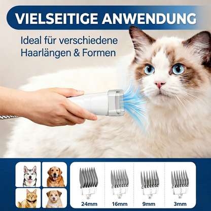 GroomPaw – Pflege-Staubsauger-Set für Hunde & Katzen