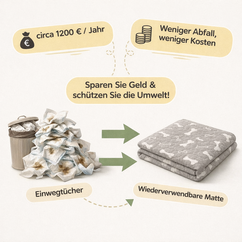DryPaw – Waschbare Trainingsunterlage für Welpen & Hunde