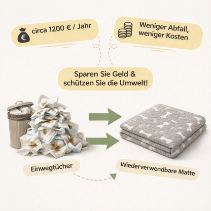 DryPaw – Waschbare Trainingsunterlage für Welpen & Hunde