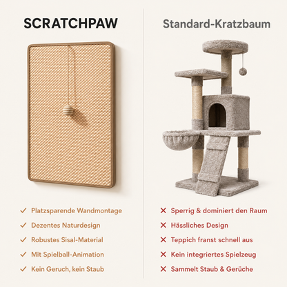 ScratchPaw – Sisal-Kratzmatte für die Wand
