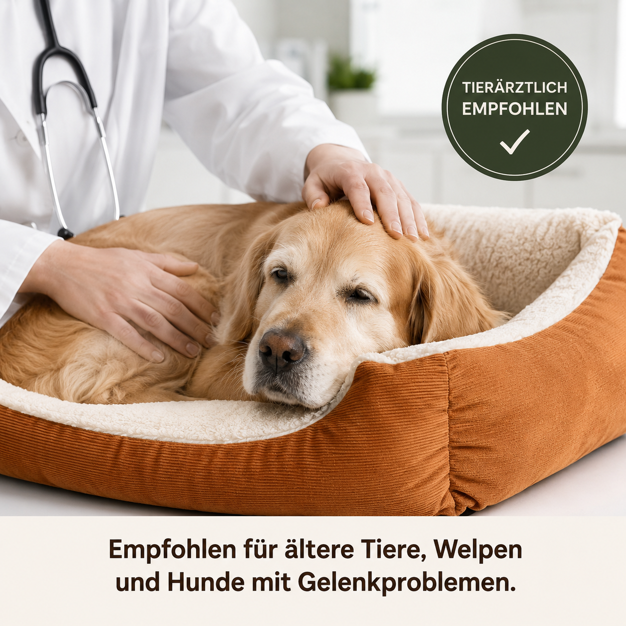 LuxPaw – Orthopädisches Kuschelsofa für Katzen & Hunde 90x70cm