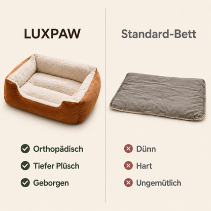 LuxPaw – Orthopädisches Kuschelsofa für Katzen & Hunde 90x70cm