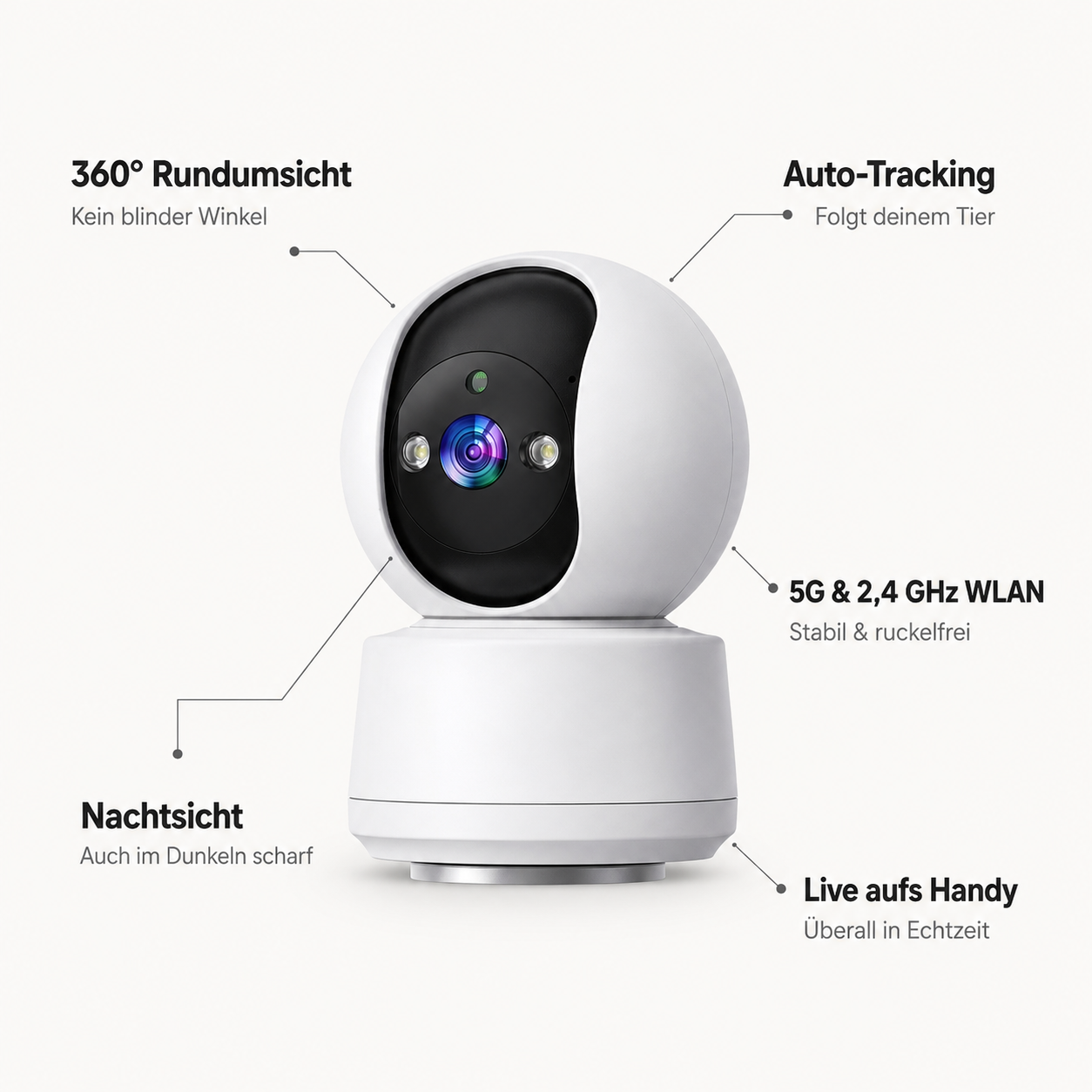 WatchPaw – 360° WLAN-Kamera für Haustiere & Zuhause