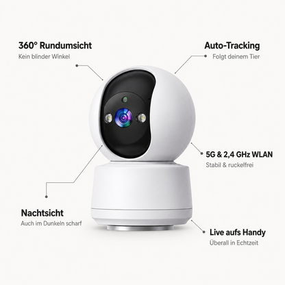WatchPaw – 360° WLAN-Kamera für Haustiere & Zuhause