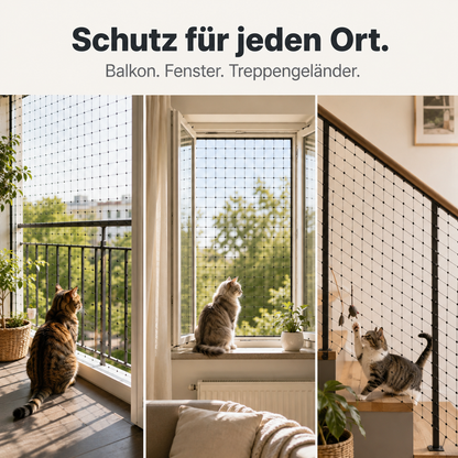 SafePaw – Katzenschutznetz für Balkon & Fenster