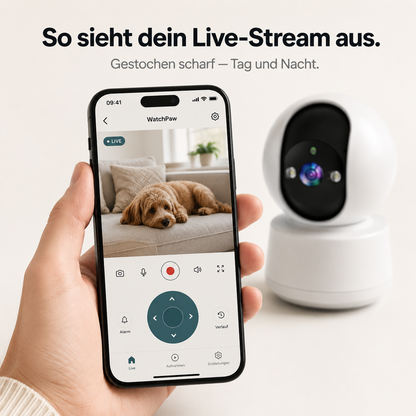 WatchPaw – 360° WLAN-Kamera für Haustiere & Zuhause