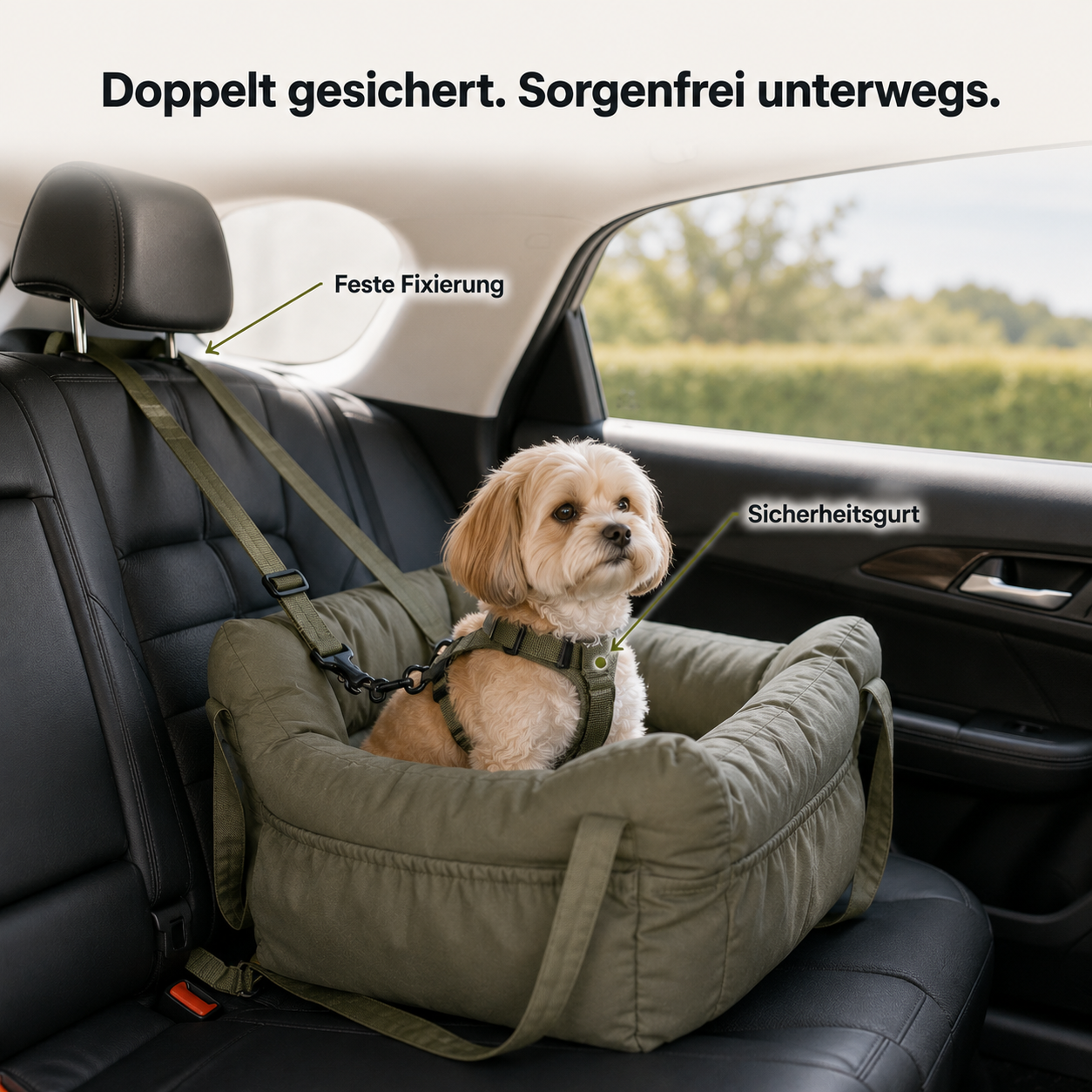 RidePaw – Sicherer Autositz für kleine Hunde