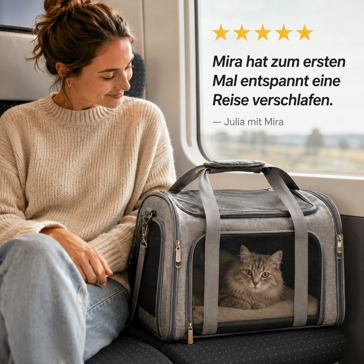 PawGo – Airline-zugelassene Tragetasche für Hunde & Katzen
