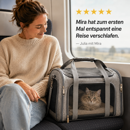 PawGo – Airline-zugelassene Tragetasche für Hunde & Katzen