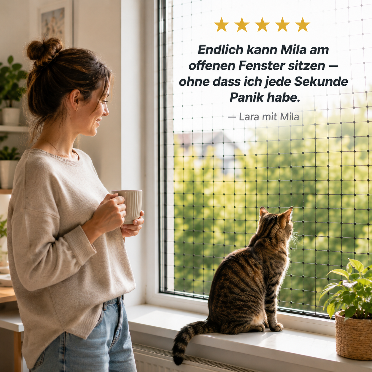SafePaw – Katzenschutznetz für Balkon & Fenster