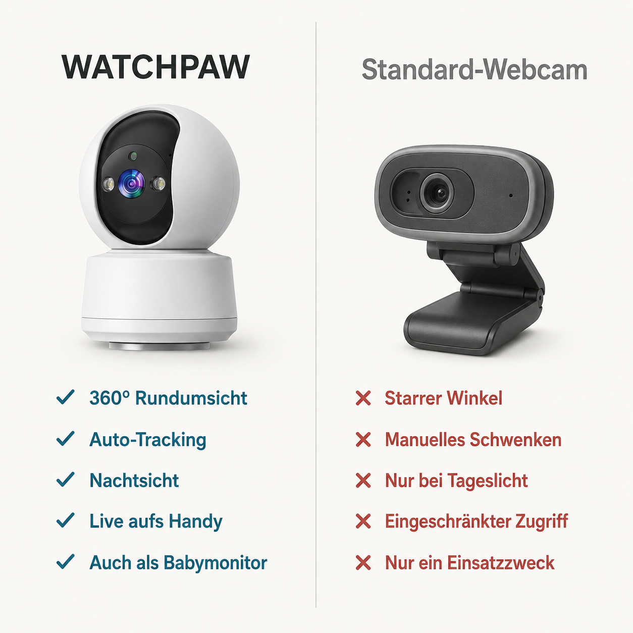 WatchPaw – 360° WLAN-Kamera für Haustiere & Zuhause