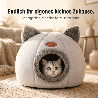 CavePaw – Kuscheliges Höhlenbett für Katzen & kleine Hunde