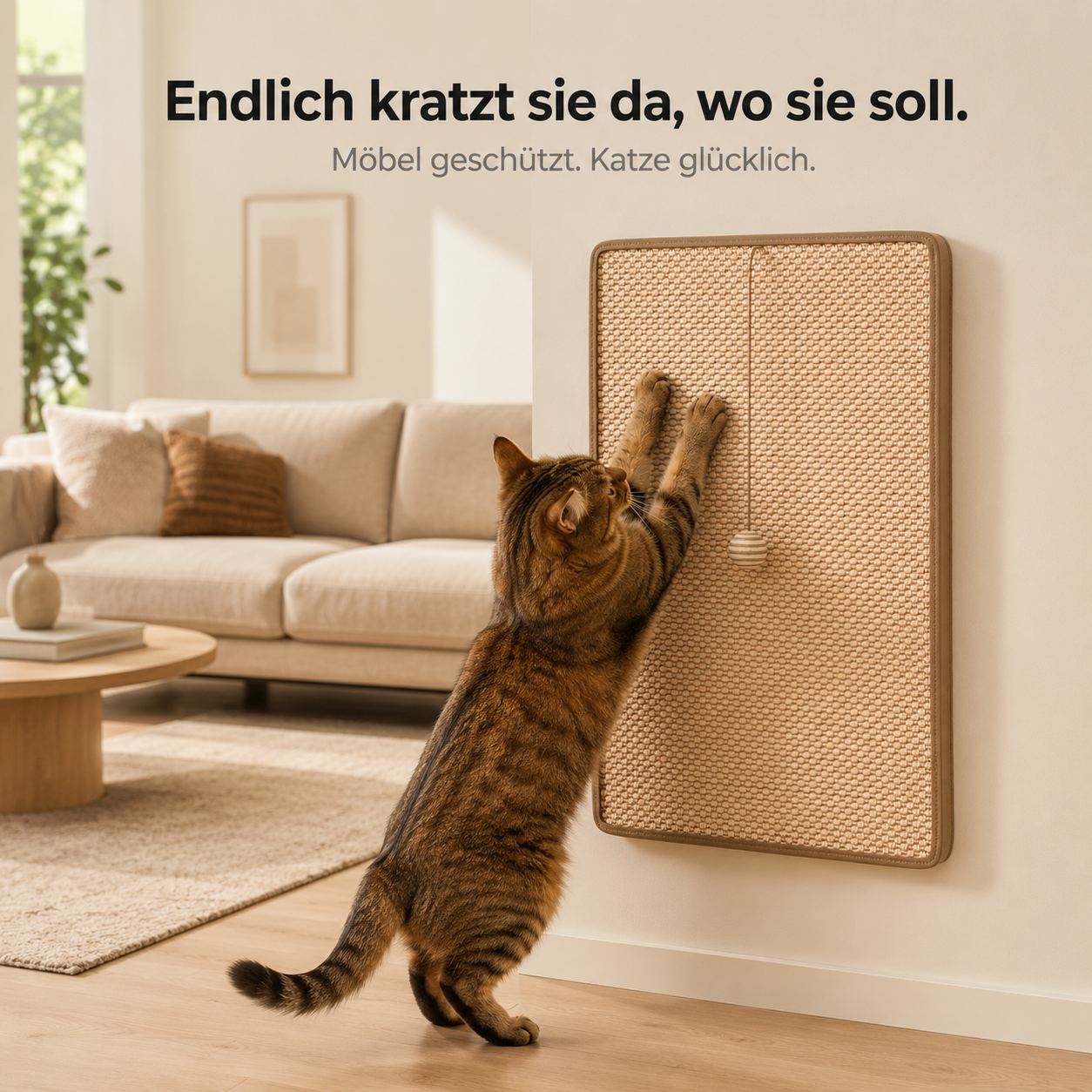 ScratchPaw – Sisal-Kratzmatte für die Wand