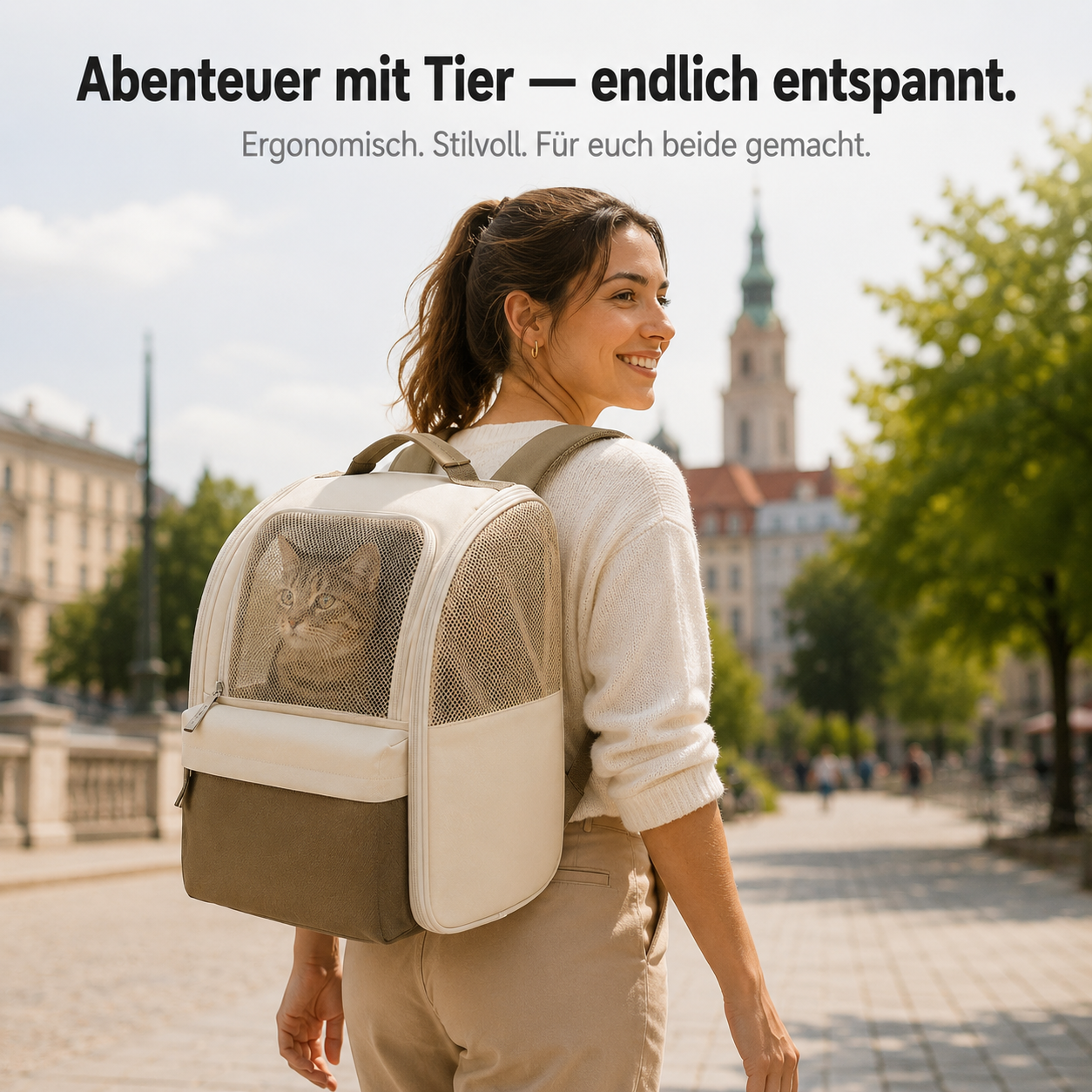 PawPack – Atmungsaktiver Haustier-Rucksack für Katzen & Hunde