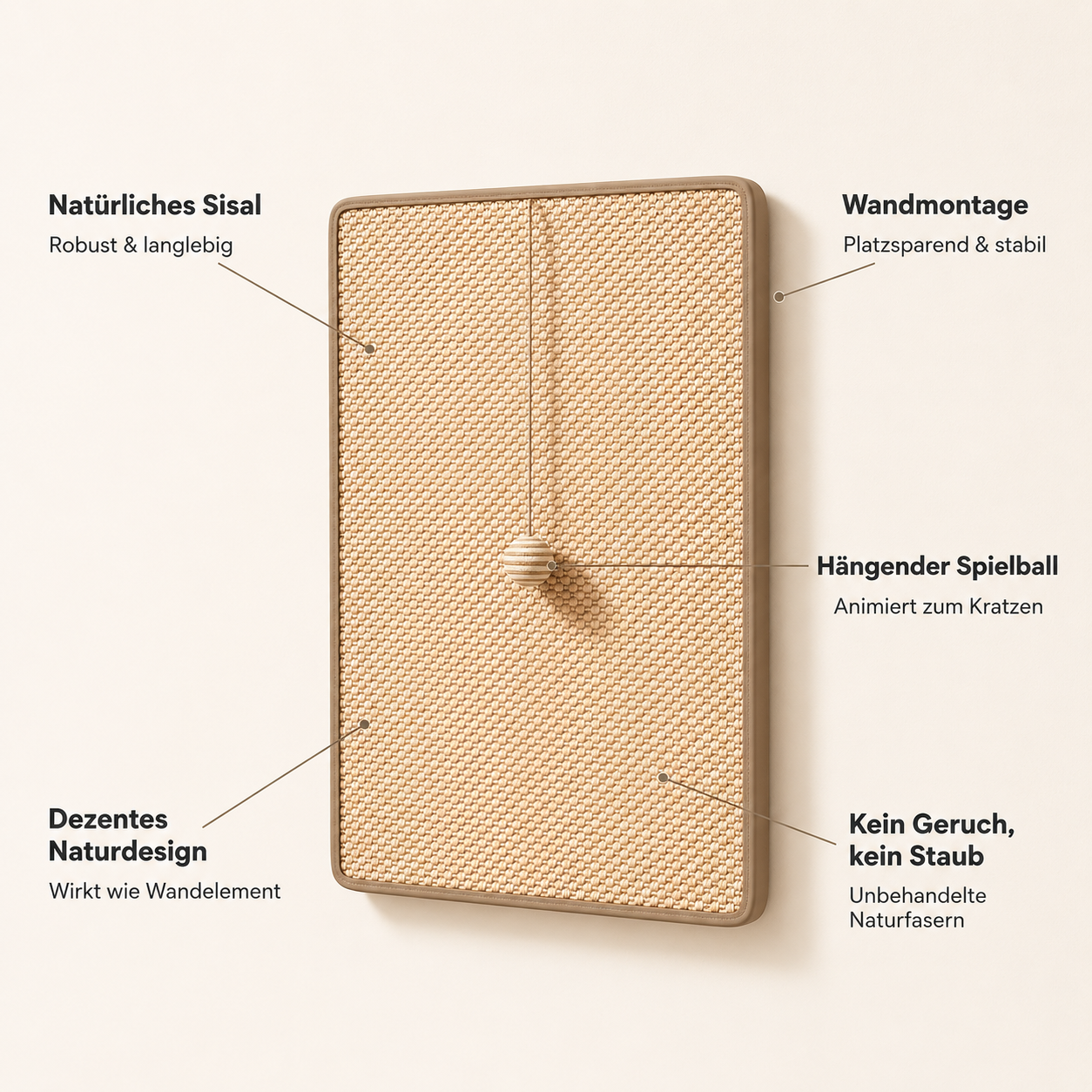 ScratchPaw – Sisal-Kratzmatte für die Wand