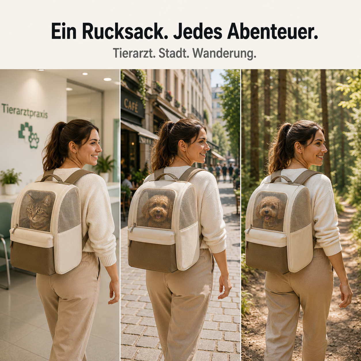 PawPack – Atmungsaktiver Haustier-Rucksack für Katzen & Hunde