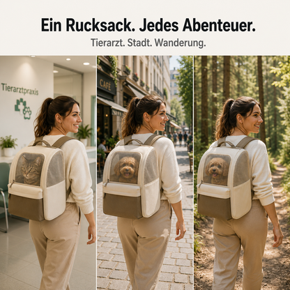 PawPack – Atmungsaktiver Haustier-Rucksack für Katzen & Hunde