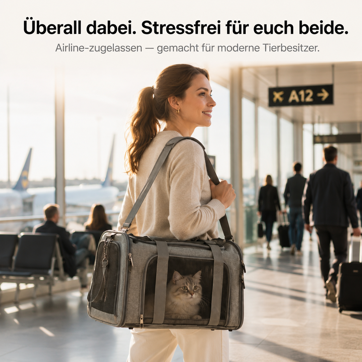 PawGo – Airline-zugelassene Tragetasche für Hunde & Katzen